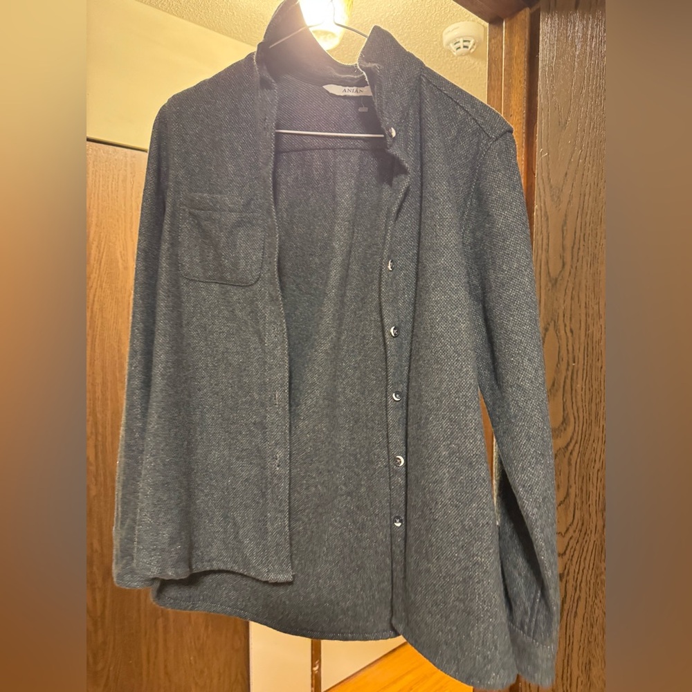 Anian Dark Green Button-Up Shirt/jacket